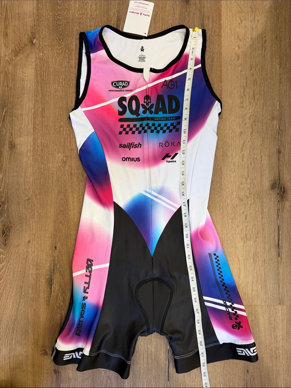 Betty Designs Squad Racing Team Sleeveless Triathlon kit | Large NWT 🩷💙 - Picture 5 of 7